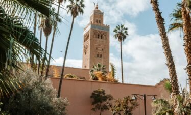 The iconic Koutoubia Mosque with its towering minaret, a highlight of Morocco imperial cities tours
